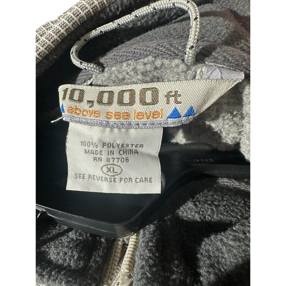 10,000 Ft Above Sea Level Full Zip Fleece Jacket Women’s XL Beige Grid - Picture 5 of 5